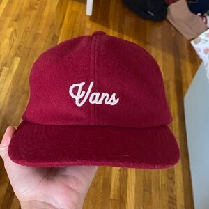 Vans Burgundy Cap with Embroidered Logo